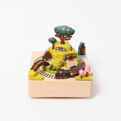 Wooden Train Music Box - Spring