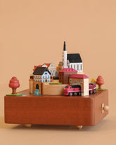 Wooden Train Music Box - European Town