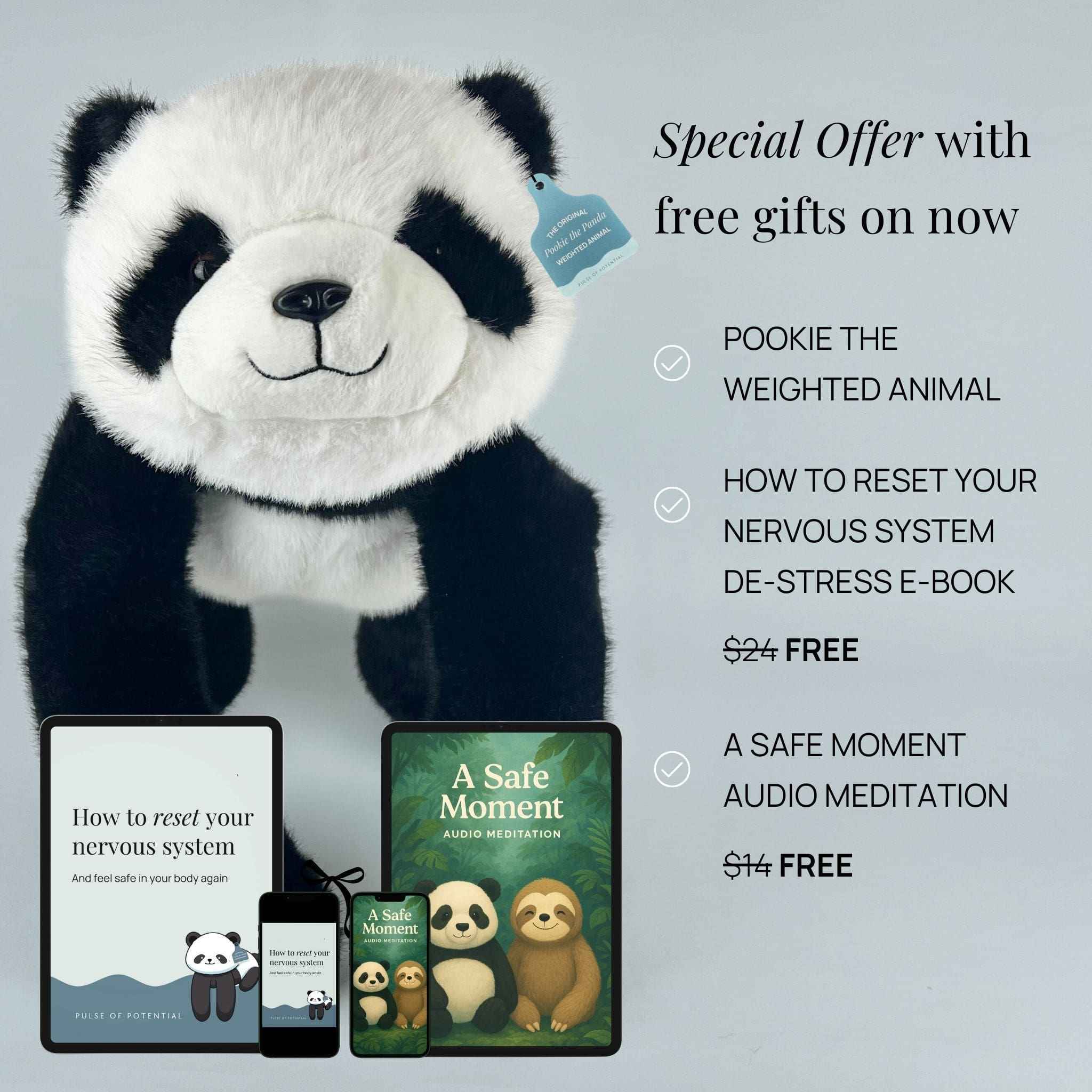 Pookie the Panda Weighted Animal