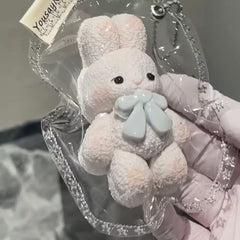 Bunny with bow Taba Squishy Toy