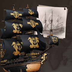 ROKR The Seahorse Barque 3D Wooden Puzzle MCB02