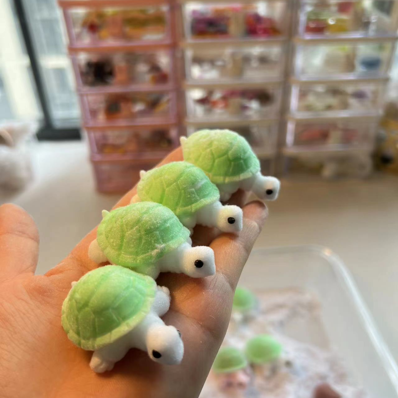 1Pcs Handmade Silicone Squishy Mini Turtle